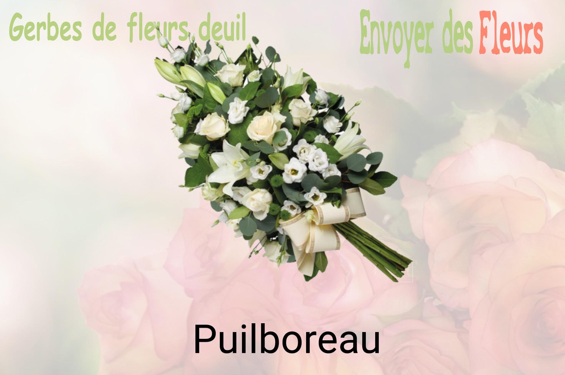 Gerbe de fleurs de deuil livrée à Puilboreau